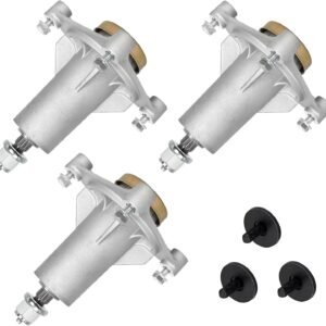 Belleone 187292 Spindle Assembly Fits for Craftsman HU Arians Poulan-Pro, 587819701 Mandrel Assembly for 42" 46" 48" 54 Deck Mower, Replace for 192870 532187281, 3 Pack
