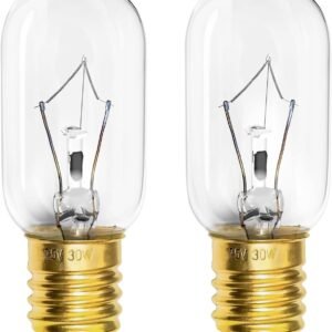 Belleone Light Bulb Fits for LG Microwave Oven - Compatible with LG Frigidaire Kenmore Whirlpool GE Over The Range Microwave, Dimmable 125V 30W E17 Base, Kitchen Night Light, Repalces 6912W1Z004B