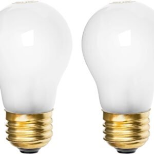 Belleone 8009 Light Bulbs for Refrigerator Oven - 120V 40W Replacement Incandescent Bulbs Fit for Whirlpool GE Kenmore Frigidaire Amana KitchenAid Freezer, Yellow Warm Light Color, 2 PCS