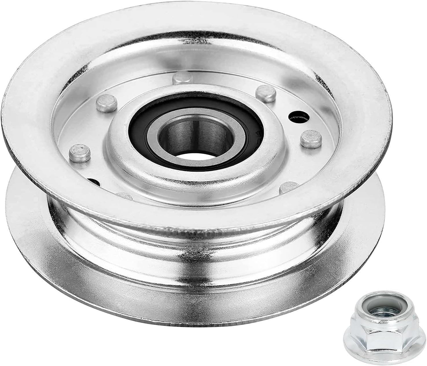 Belleone GY20067 Idler Pulley Fits for John Deere - GY22172 Idler Pulley Compatible with John Deere L120 L130 2002 2003 2004 GY20996 GY20050 GX20305 Lawn Tractors with 42" 48" Deck