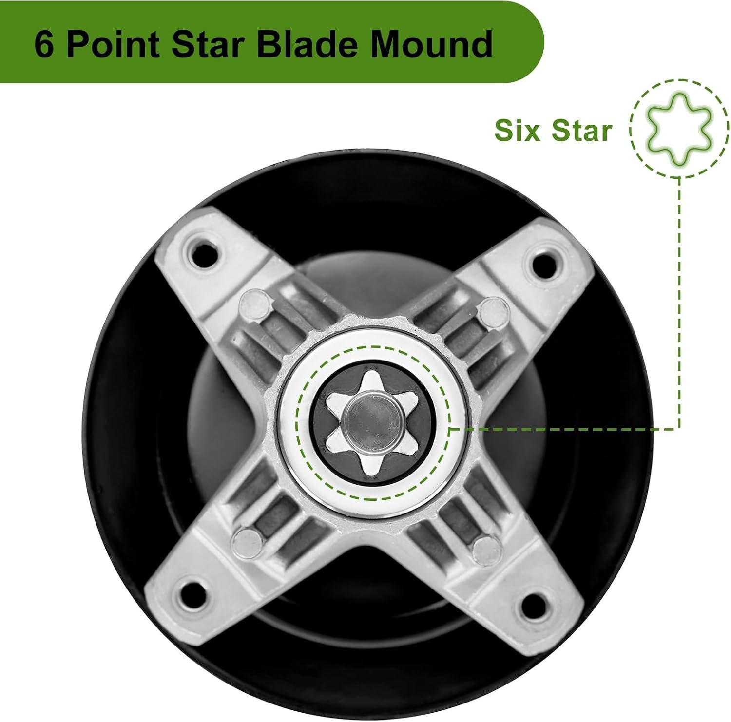 Belleone 918-04822B Spindle Assembly Fits for Craftsman Cub Troy Bilt Pony Bronco 42" Mower Deck Tractor, Come with All Mounting Hardware Include Threaded Bolt, Replace 918-04822A 618-04822 - Image 4