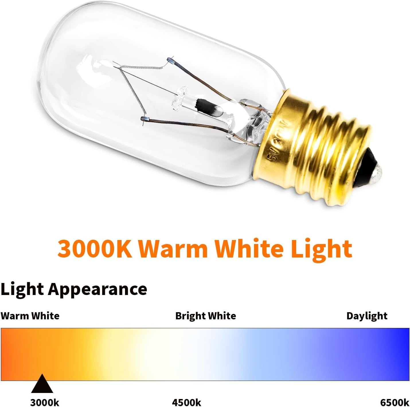 Belleone Light Bulb Fits for LG Microwave Oven - Compatible with LG Frigidaire Kenmore Whirlpool GE Over The Range Microwave, Dimmable 125V 30W E17 Base, Kitchen Night Light, Repalces 6912W1Z004B - Image 5